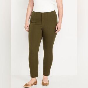 Old Navy Extra High-Waisted Polished Pixie Skinny Pants - Olive Green Office 12